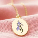 Vintage December Flower Clavicle Necklace_Cwmm3785