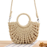 SEMI CIRCLE HOLLOW STRAW BAG_CWAB2098