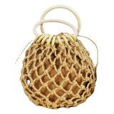 Women Round Straw Bag Rattan Beach Handbag_Cwab0826