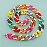 LARGE RESIN ACRYLIC BAG CHAIN WIDE STRAP_CWMM5065