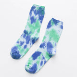 Women Double-Needle Tie-Dyeing Mid-Tube Socks_Cwms0243