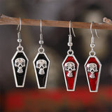 HALLOWEEN VINTAGE CROSS SKULL EARRINGS_CWAJE1977