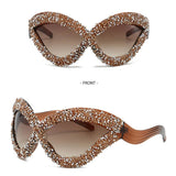 EXAGGERATED PERSONALITY LINE CAT EYE GLASSES_CWASG0837