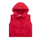 Solid-Color Simple And Casual Hooded Vest Jacket