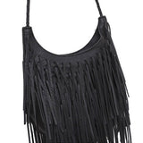 Cwab4542_Soft Leather Tassel Shoulder Bag