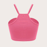 Ultra Short Love Loop Vest With Halter Topper