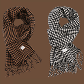NEW HOUNDSTOOTH FAUX CASHMERE SCARF FOR WOMEN_CWASC0137
