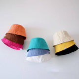 CANDY COLOR CHILDRENS SOLID COLOR BUCKET HAT_CWAH2861