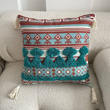 BOHEMIAN STYLE TUFTED LINEN PRINTED PILLOWCASES_CWMM0872