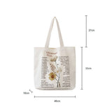 Vintage Cotton Canvas Shoulder Tote For Women_Cwab5619