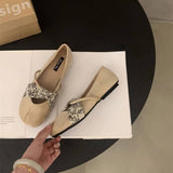 Vintage Flat Mary Jane Shoes Suede Low Cut