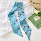 FASHIONABLE AND VERSATILE NARROW LONG SILK SCARF_CWAHA4137