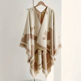 Korean Style Milk Pattern Shawl Women Thickcape_Cwocasl00091