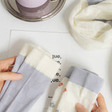 RETRO PLAID FLORAL COTTON SOCKS_CWMS0645