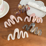 ELEGANT WAVE METAL CLAW LARGE SWEET HAIR CLIP_CWAHA6012