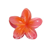 GRADIENT FLOWER HAIR CLAW PLUMERIA BEACH CLIP_CWMM4940