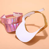 HOLOGRAPHIC SUN VISOR TRENDY UV PROTECTION CAP_CWAH3281