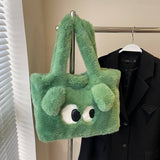 Winter Cartoon Large Capacity Shoulder Plush Bag_Cwab3937