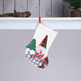 DECORATIVE BURLAP MEDIUM CHRISTMAS STOCKING_CWMS1430