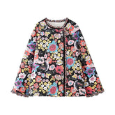 SINGLE BREASTED FLORAL PRINT QUILTED JACKET_CWOJA1564