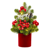 INS STYLE LED MINI CHRISTMAS TREE WITH RED BERRIES_CWMM9887