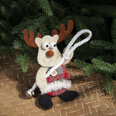 COLORFUL FABRIC SANTA REINDEER XMAS TREE DECOR_CWMM9794