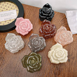 Vintage Semi-Transparent Rose Clipper Hair Clips