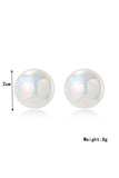 FAUX PEARL DESIGN STUD EARRINGS_CWAJE0449