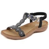 BOHEMIAN RHINESTONE FLAT BOTTOMED BEACH SANDALS_CWSHS0539