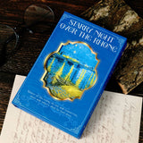 Vintage Oil Painting Star And Moon Blue Notebook_Cwmm1842