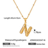 NICHE ALL MATCH TEMPERAMENT GLOSSY LETTER NECKLACE_CWAJE1893
