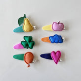 CHILDRENS FABRIC HEART CLOVER EDGE HAIRPIN_CWAHA1848