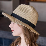RETRO DOME BEACH HAT STRAW HAT_CWAH1337