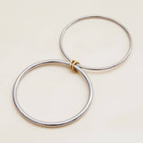 CLASSIC TWO TONE DOUBLE RING BANGLE 18K GOLD_CWAJE4823