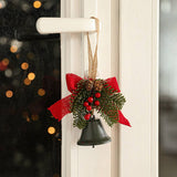 Cwmm10370_Christmas Metal Bell Bow Pinecone Door Ornament