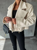Wool Oversized Collar Solid Color Coat
