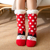 CHRISTMAS STOCKINGS FUZZY INDOOR SLIPPER SHOES_CWMS0727