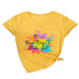 IT S A GOOD DAY TO MAKE SOMETHING V NECK TEE_CWTTS1539