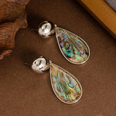 RETRO PERSONALITY ABALONE PENDANT EARRINGS_CWMM4330