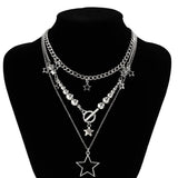 BEADED NECKLACE WITH STAR SHAPED PENDANT TASSELS_CWAJE1158