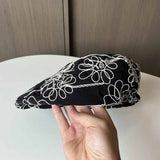 Vintage Flower Embroidered Front Cap_Cwab2903