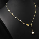 Womens High-End Natural Pearl Necklace