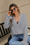 Womens Cut-Out Single Breasted Cardigan Jacket