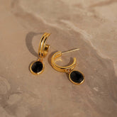 NATURAL STONE ECO FRIENDLY COLORFAST STUD EARRINGS_CWAJE5095
