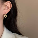 Womens Valentines Day Love Heart Earrings