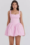 Stylish,Cinched Waist Form-Fitting Halter Dress
