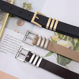 MATTE KOREAN STYLE METAL SQUARE BUCKLE BELT_CWASC0580