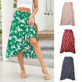 ONE PIECE PRINTED LONG SKIRT IRREGULAR CASUAL SKIRT_CWAB4813