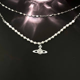 STYLISH PEARL PLANET NECKLACE_CWAJE1268