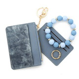 CHIC PU WALLET WITH SILICONE BEAD BRACELETCARD CASE_CWAB4954